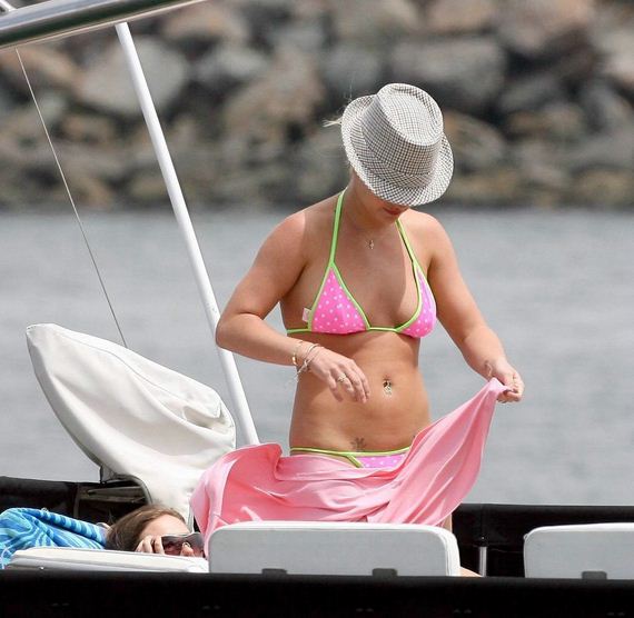 Britney-Spears-in-a-Pink-Bikini-on-a-Boat