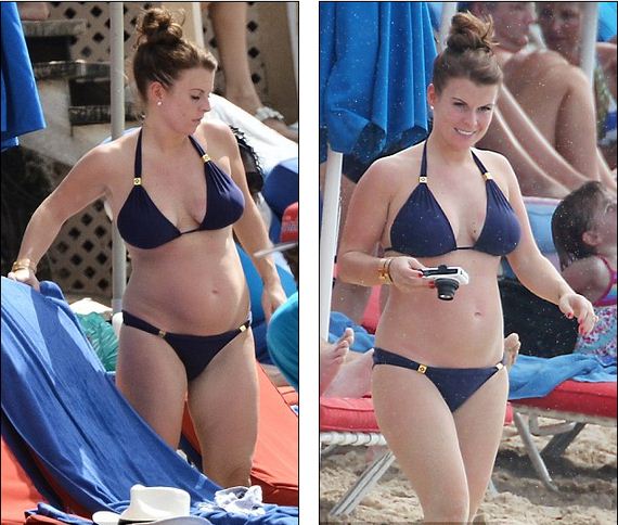 Coleen-Rooney-shows-baby-bump-bikini