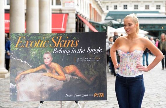 Helen-Flanagan-PETA-Anti-Exotic-Skins