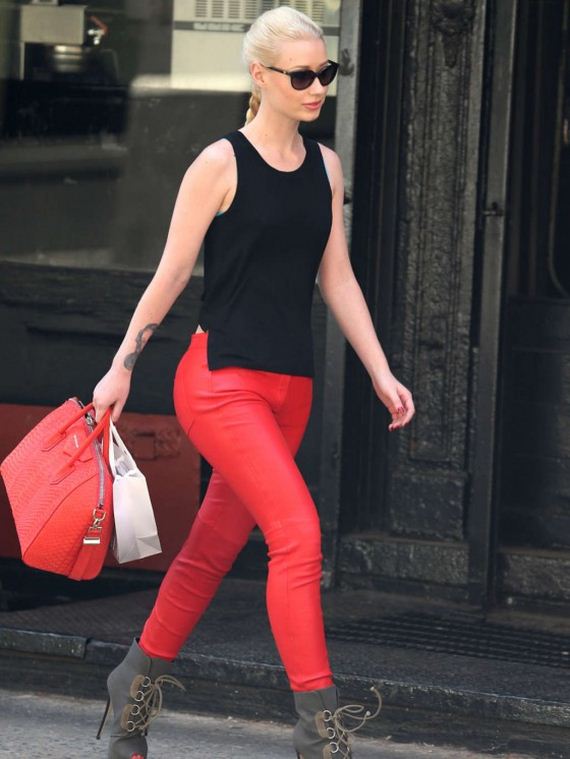 Iggy-Azalea-in-Red-Leather-Pants
