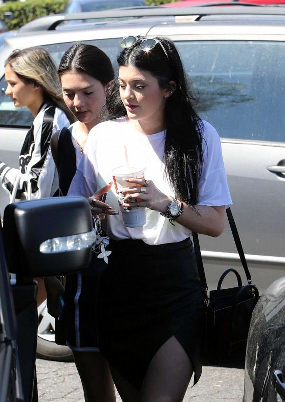 Kylie-Jenner-in-a-mini-skirt-out-in
