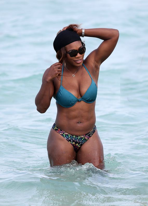 Here’s Serena Williams at the beach in Miami yesterd-TAKE ALL OF MY LUNCH M...