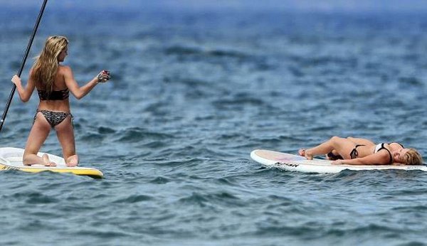 Witney Carson and Lindsay Arnold in Bikini in Hawaii Beach.
